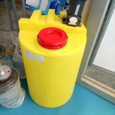 200L πλαστικός κάδος PAM μίξης επίπεδων κατώτατων σημείων PE που διαλύει τη χορήγηση της δόσης αντιδραστηρίων επεξεργασίας λυμάτων