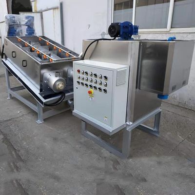 SS304 Dehydrator λάσπης τύπων βιδών επεξεργασία αυτόματο 3m3/H λυμάτων λιβαδιού